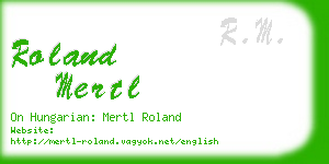 roland mertl business card